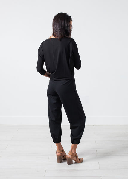 Proj Fabrik - Boat Neck Top in Black image thumbnail