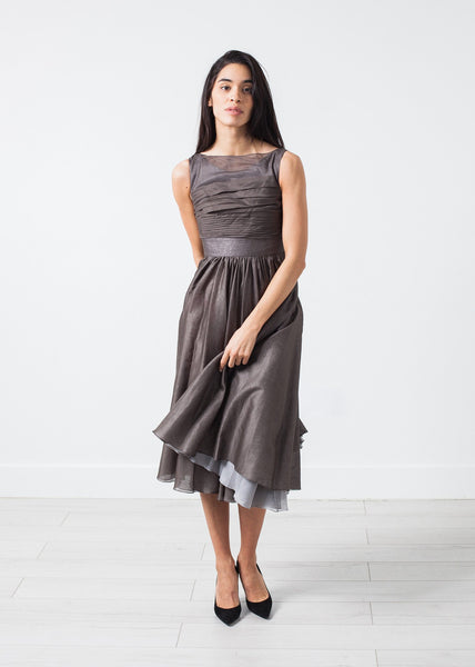 Proj Fabrik - Voile Dress in Grey Pearl image thumbnail