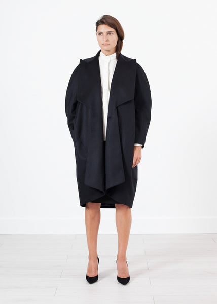 Proj Fabrik - Shahmeena Cocoon Coat in Black image thumbnail
