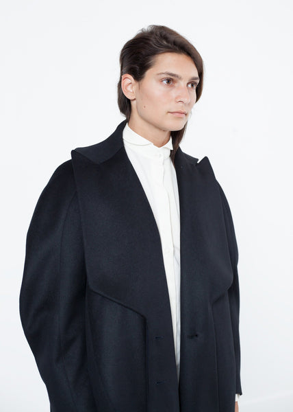 Proj Fabrik - Shahmeena Cocoon Coat in Black image thumbnail