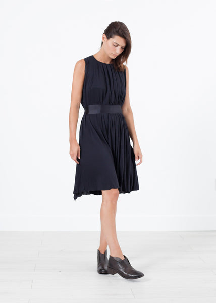 Proj Fabrik - Sleeveless Pleated Dress in Navy image thumbnail