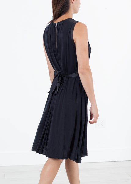 Proj Fabrik - Sleeveless Pleated Dress in Navy image thumbnail