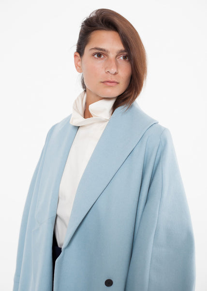 Proj Fabrik - Full Collar Poplin Blouse in Off White image thumbnail