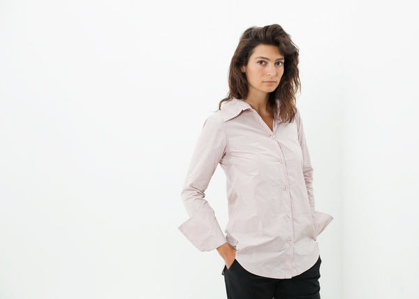 Proj Fabrik - Pointed Collar Blouse in Rose image thumbnail
