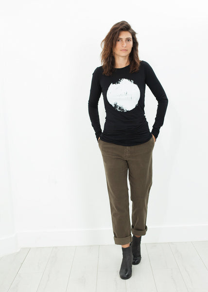 Proj Fabrik - Sueded Cotton Pant in Khaki image thumbnail