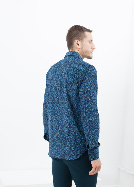 Proj Fabrik - Western Arkansas Button-Up in Blue Floral image thumbnail