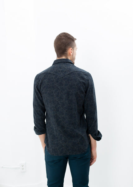 Proj Fabrik - Western Arkansas Button-Up in Dark Hash Floral image thumbnail