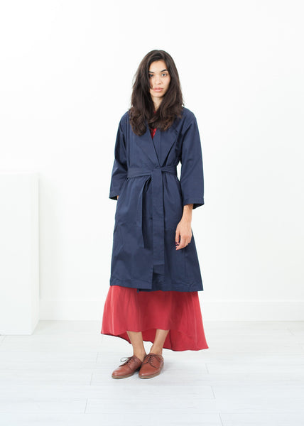 Proj Fabrik - Sateen Trench in Navy image thumbnail