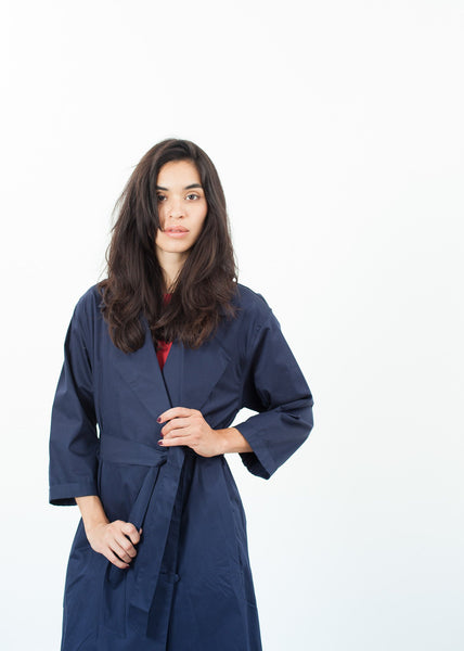 Proj Fabrik - Sateen Trench in Navy image thumbnail
