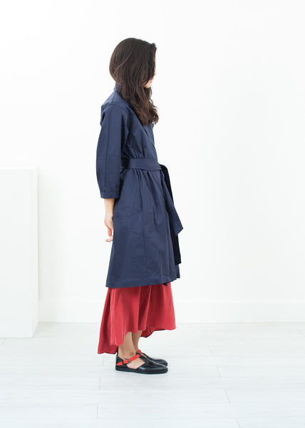 Proj Fabrik - Sateen Trench in Navy image thumbnail