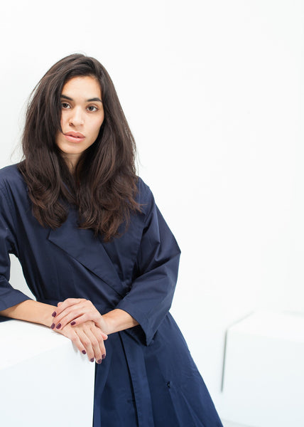 Proj Fabrik - Sateen Trench in Navy image thumbnail
