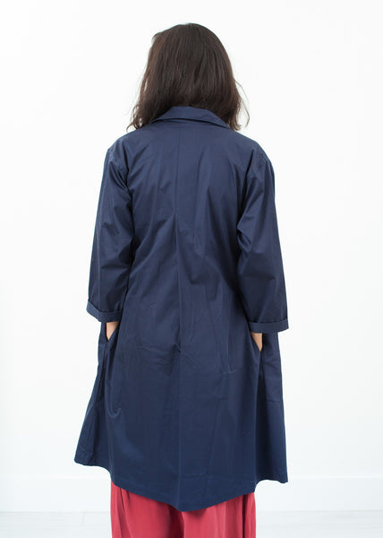 Proj Fabrik - Sateen Trench in Navy image thumbnail