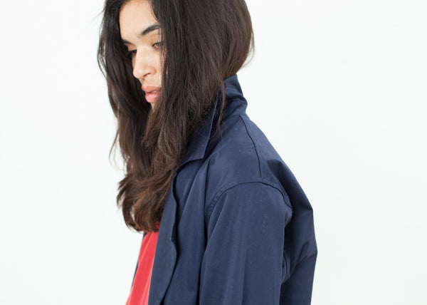 Proj Fabrik - Sateen Trench in Navy image thumbnail
