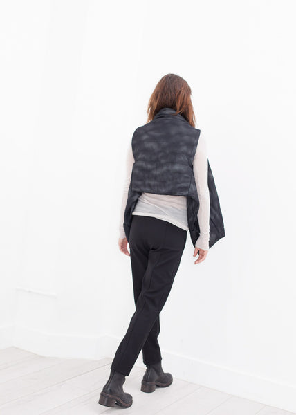Proj Fabrik - Quilted Mesh Waistcoat in Black/White image thumbnail
