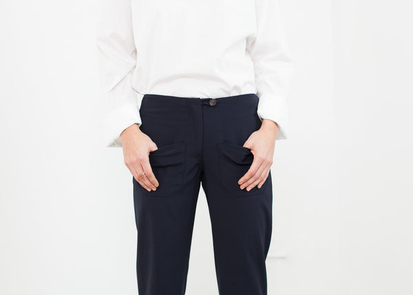 Proj Fabrik - Patch Pocket Pant in Navy image thumbnail