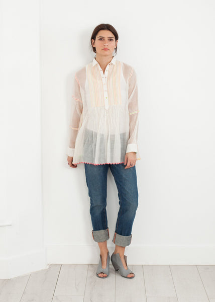 Proj Fabrik - Sheer Rainbow Blouse in White image thumbnail
