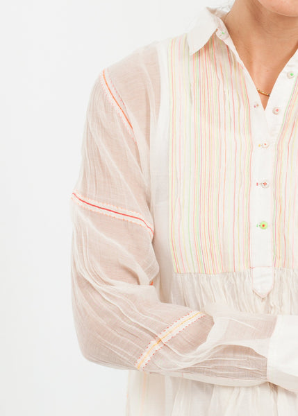 Proj Fabrik - Sheer Rainbow Blouse in White image thumbnail