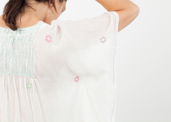 Proj Fabrik - Floral Tent Dress in White image thumbnail