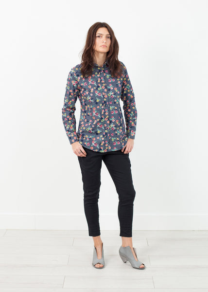 Proj Fabrik - Long Sleeve Blouse in Black/Floral image thumbnail