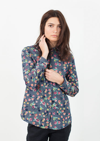 Proj Fabrik - Long Sleeve Blouse in Black/Floral image thumbnail
