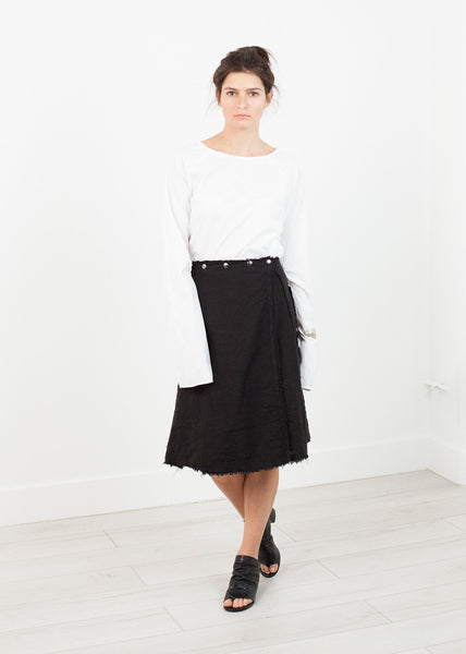 Proj Fabrik - Wrap Snap Skirt in Black image thumbnail