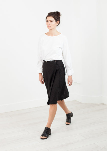 Proj Fabrik - Wrap Snap Skirt in Black image thumbnail