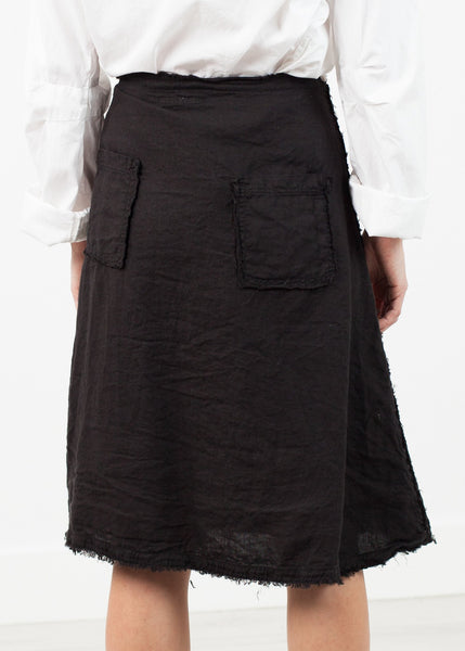 Proj Fabrik - Wrap Snap Skirt in Black image thumbnail