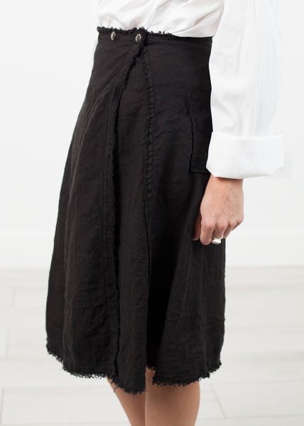 Proj Fabrik - Wrap Snap Skirt in Black image thumbnail