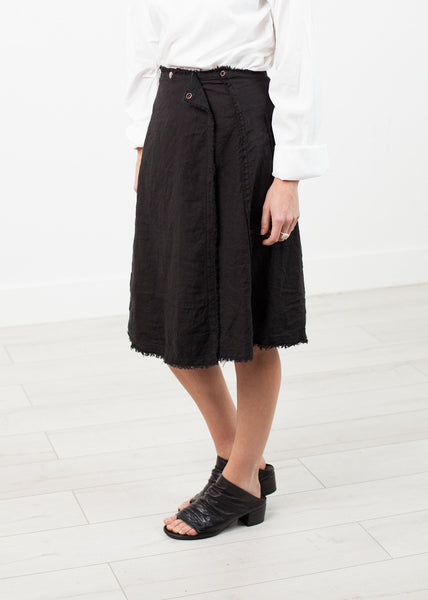 Proj Fabrik - Wrap Snap Skirt in Black image thumbnail