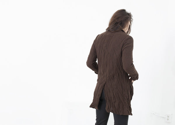 Proj Fabrik - Ghost Wool Jacket in Brown image thumbnail