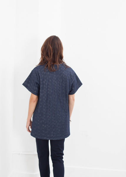 Proj Fabrik - Quilted Mesh Mini Dress in Navy image thumbnail
