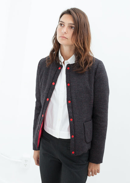 Proj Fabrik - Camelia Reversible Jacket in Black/Red image thumbnail
