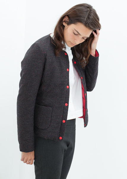 Proj Fabrik - Camelia Reversible Jacket in Black/Red image thumbnail