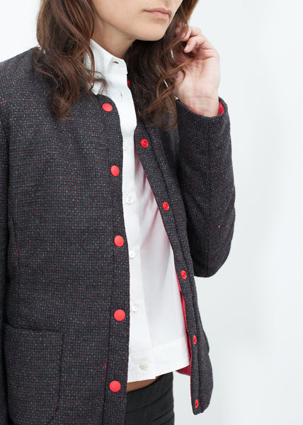 Proj Fabrik - Camelia Reversible Jacket in Black/Red image thumbnail