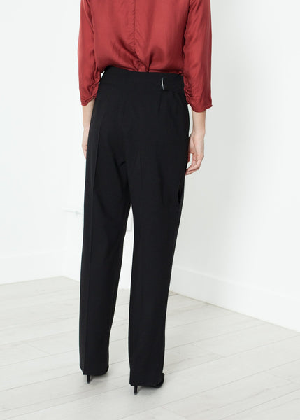 Proj Fabrik - Pleated Waistband Trouser in Black image thumbnail