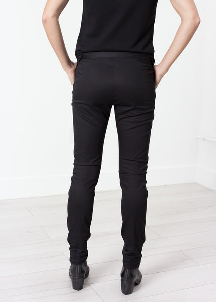 Proj Fabrik - Leather Panel Trouser in Black image thumbnail