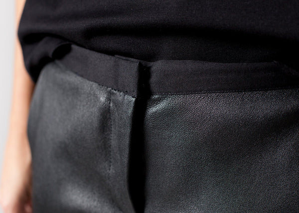 Proj Fabrik - Leather Panel Trouser in Black image thumbnail
