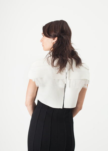Proj Fabrik - Layered Contrast Dress in Cream/Black image thumbnail
