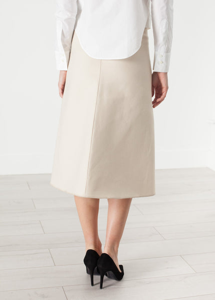 Proj Fabrik - Tulle Pleat Skirt in Cream image thumbnail