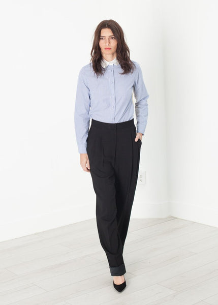 Proj Fabrik - Contrast Cuff Pant in Black image thumbnail