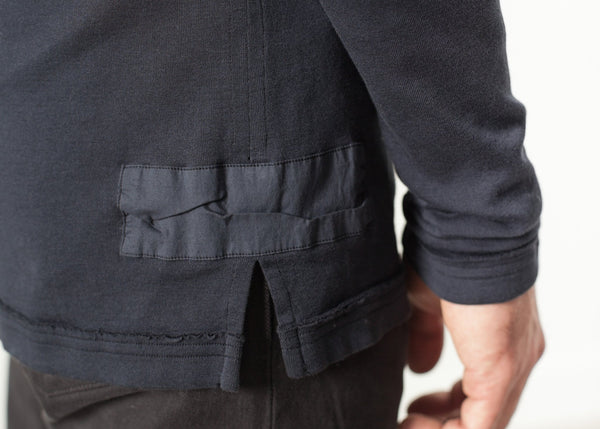 Proj Fabrik - Cotton Henley in Blue Grey image thumbnail