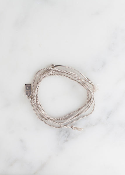 Proj Fabrik - Bracelet 85 in Grey Silk/Silver image thumbnail