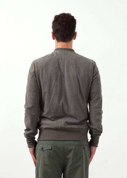 Proj Fabrik - Leather Bomber Jacket in Dust image thumbnail
