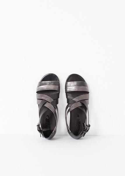 Proj Fabrik - Wrap Sandal in Black/Steel image thumbnail