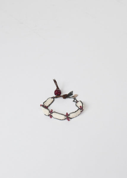 Proj Fabrik - Garnet Bracelet in Frothy Pearl image thumbnail