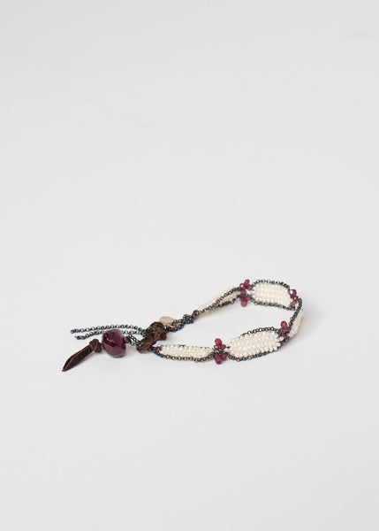 Proj Fabrik - Garnet Bracelet in Frothy Pearl image thumbnail