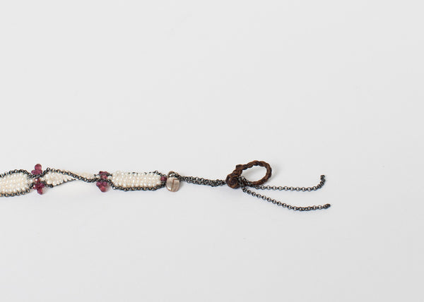 Proj Fabrik - Garnet Bracelet in Frothy Pearl image thumbnail