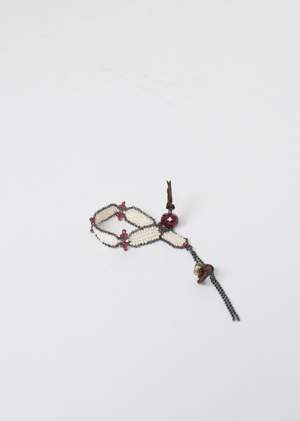 Proj Fabrik - Garnet Bracelet in Frothy Pearl image thumbnail