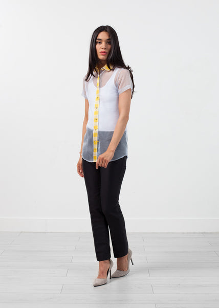 Proj Fabrik - Sheer Button-Up Blouse in Pale Blue image thumbnail