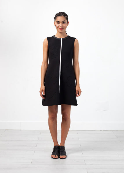 Proj Fabrik - Neoprene Flower Dress in Black image thumbnail